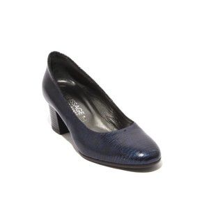 Italian Vernissage 21120 Navy Leather Heel Pumps